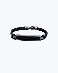 Silver Monaco Leather Bracelet