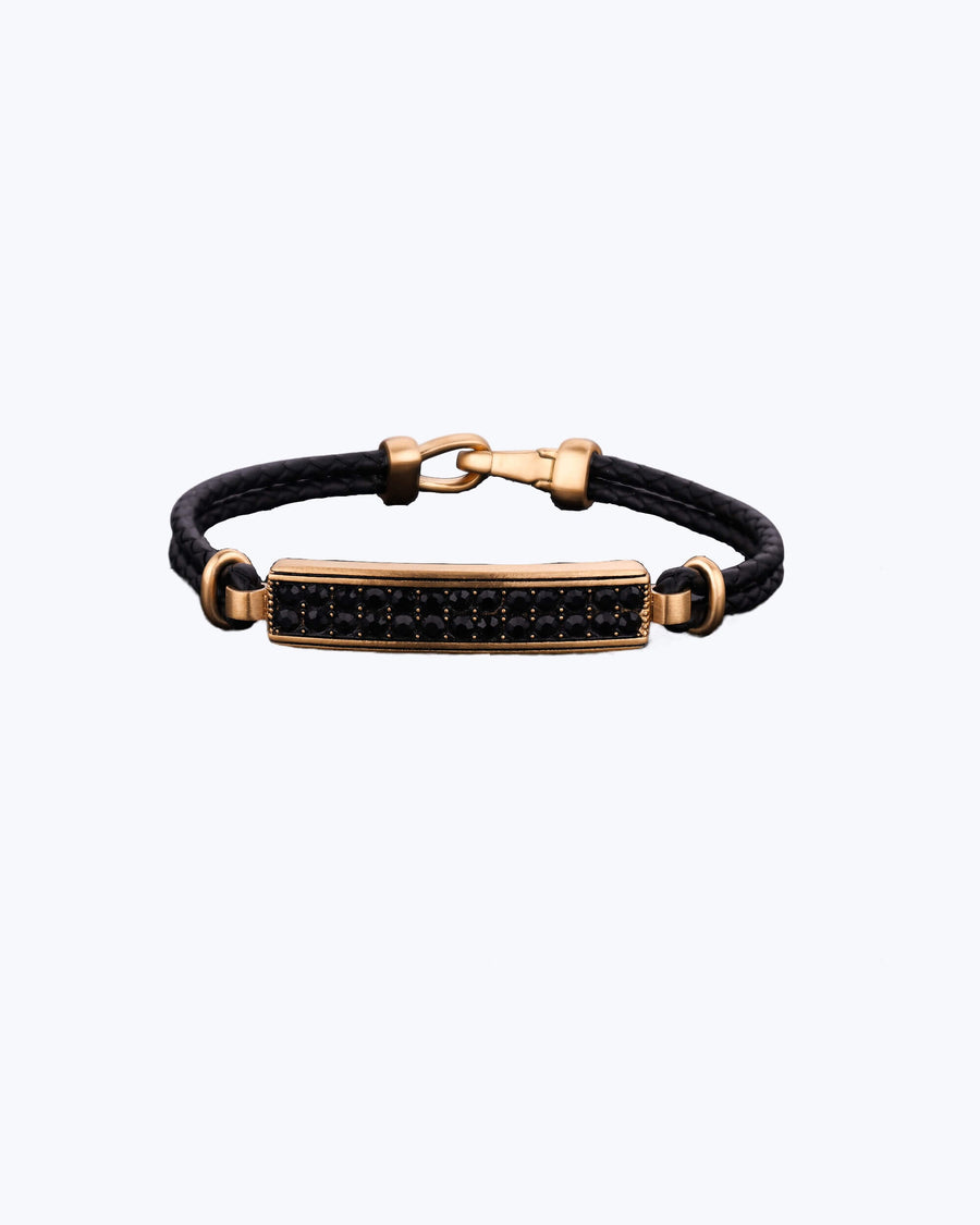 Gold Monaco Leather Bracelet