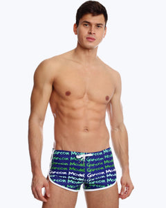 Short de bain graffiti bleu marine