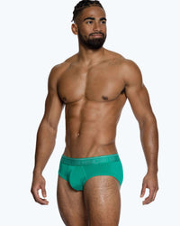 Garçon Model - Mens Underwear - Briefs for Men - Courtside Green Brief -  Green - 1 x SIZE S at  Men's Clothing store