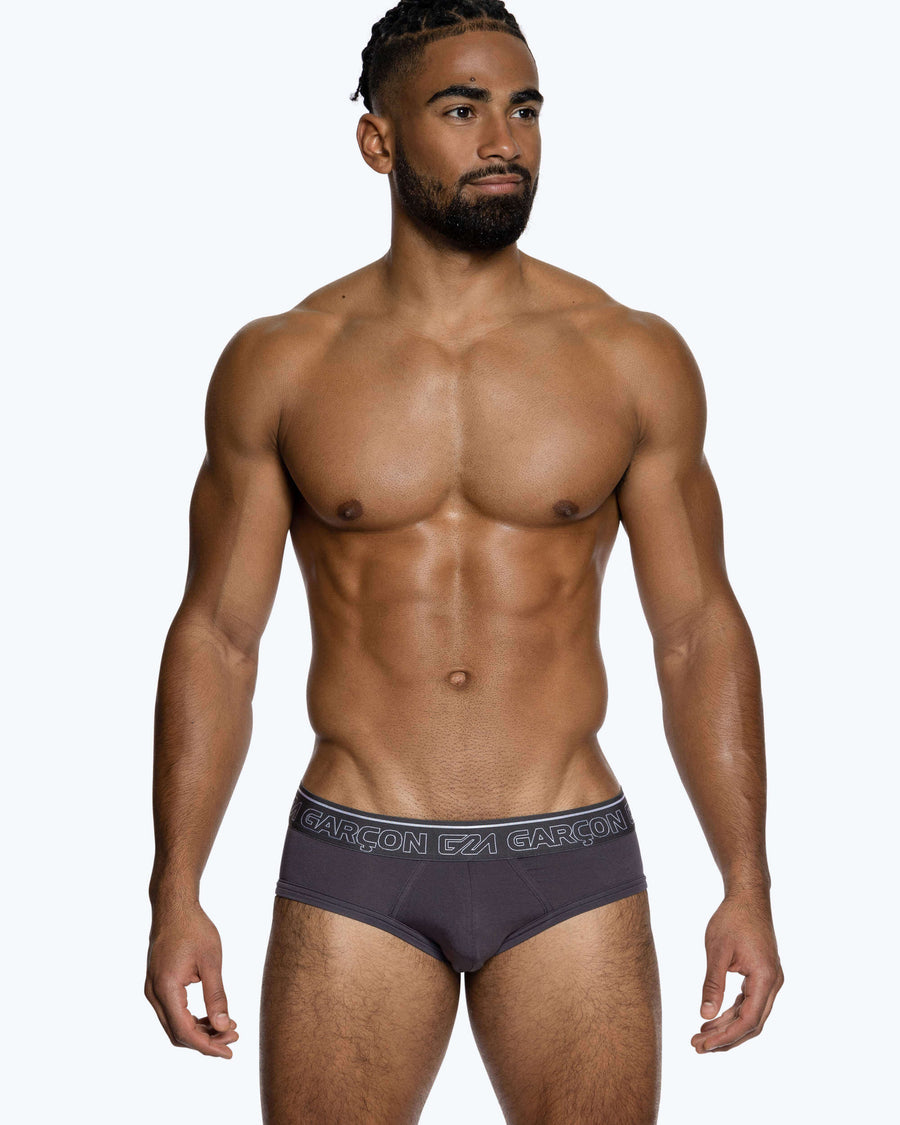 Dark grey underwear briefs for mens breathable and comfortable