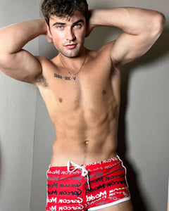 Red Graffiti Swim Short