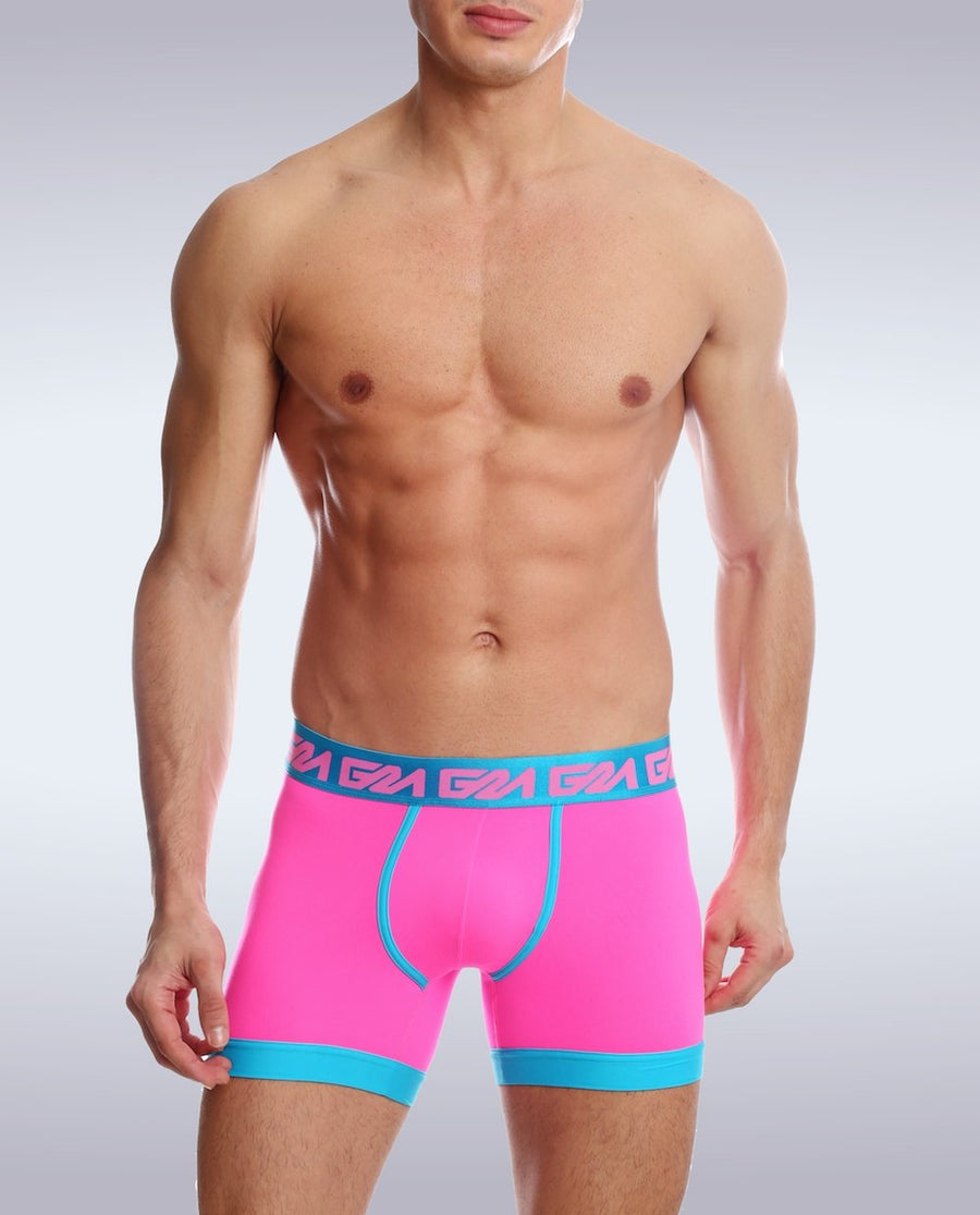 Garçon bright Pink boxer Briefs for Men comfortable underwear for